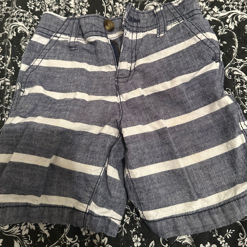Linen striped toddler boys button shirts